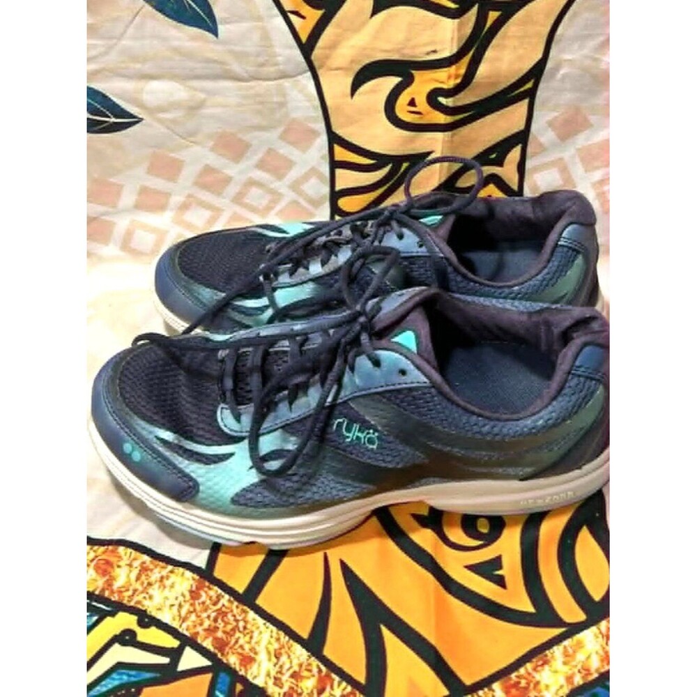 Ryka Devotion Plus 2 Walking Shoes | Navy & Teal | Size 9.5
